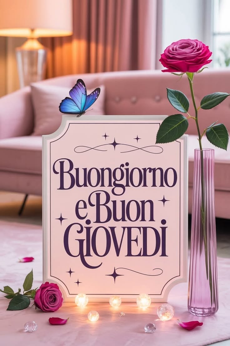 buongiorno buon giovedi tenero