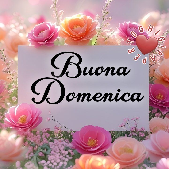 buongiorno buona domenica soleggiata